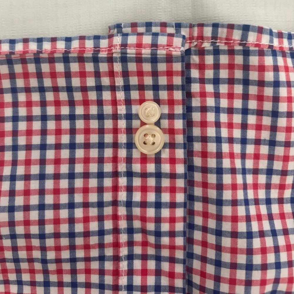 Ralph Lauren Boys 100% Cotton button down shirt Blue Red White Collegiate preppy